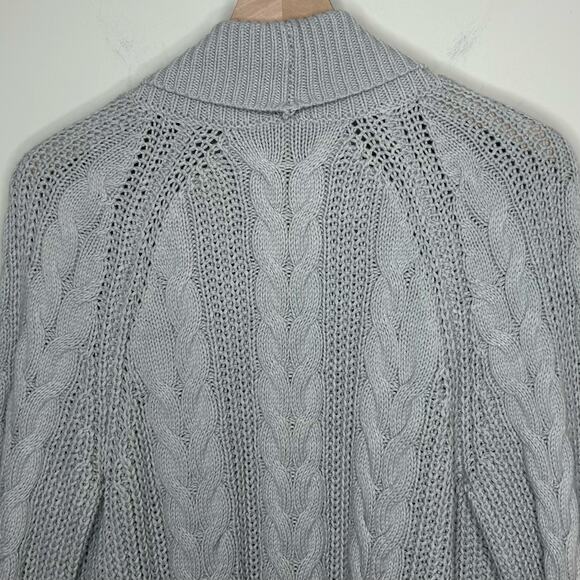 Haven Well Within Gray Heavyweight Open Cardigan Sweater Size M Talbots - Picture 6 of 8